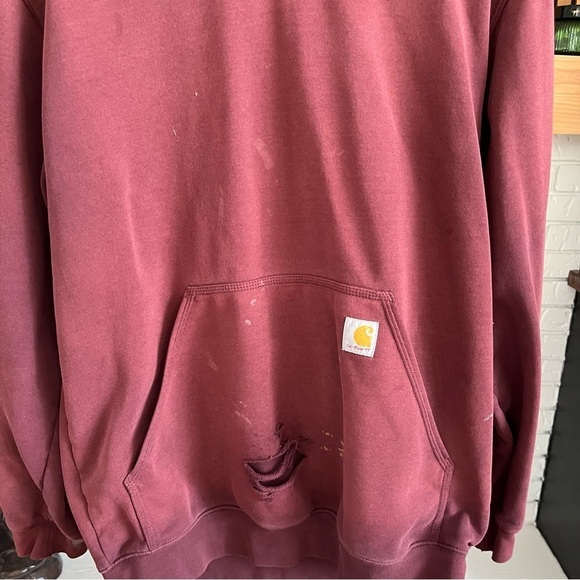 Carhartt Burgundy Loose Fit Hoodie - Picture 2 of 6